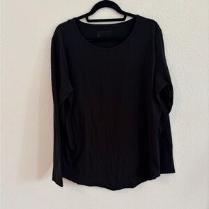 Alphalete lifestyle fit long sleeve black shirt size medium